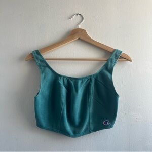 Champion Classic Fleece Sweatshirt Rework Bustier Corset
